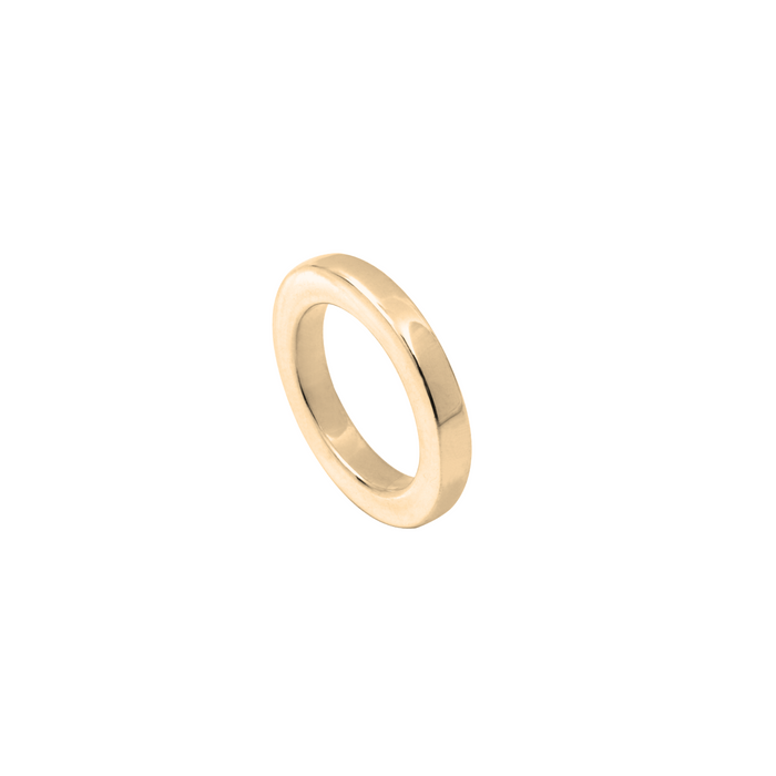 Gold-Plated Silver Wire Closed Ring 4mm by Aurore Havenne