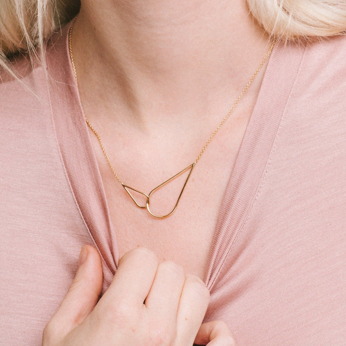 Gold-Plated Silver Raindrops Necklace by Aurore Havenne