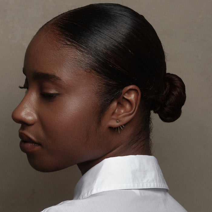 Boucles d'oreilles Eva en argent plaqué or par la créatrice Aurore Havenne