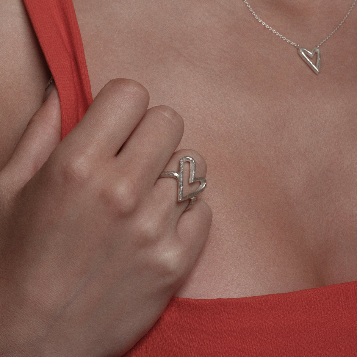 Sterling Silver Heart Ring by Aurore Havenne