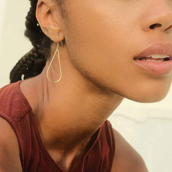 Gold-Plated Silver Raindrops Earrings by Aurore Havenne