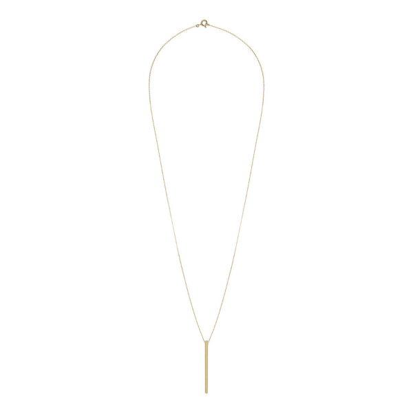 Tubular Fairmined Gold And Lab-Grown Diamond Vertical Necklace non-genré et élégant en or Fairmined et diamants de laboratoire par la marque de bijoux Aurore Havenne