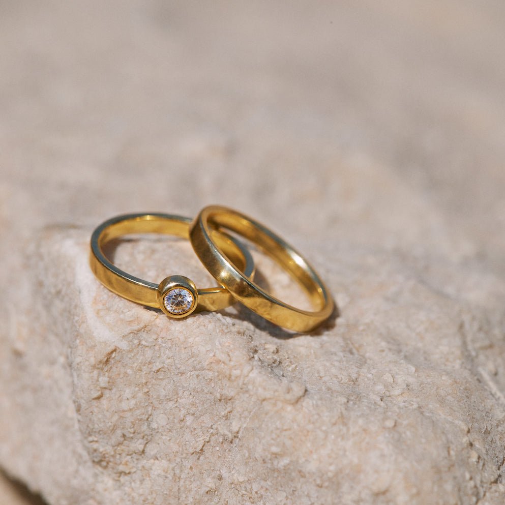 bijoux joaillerie fine bague alliance or fairmined diamants de culture agapè créatrice belge mariage