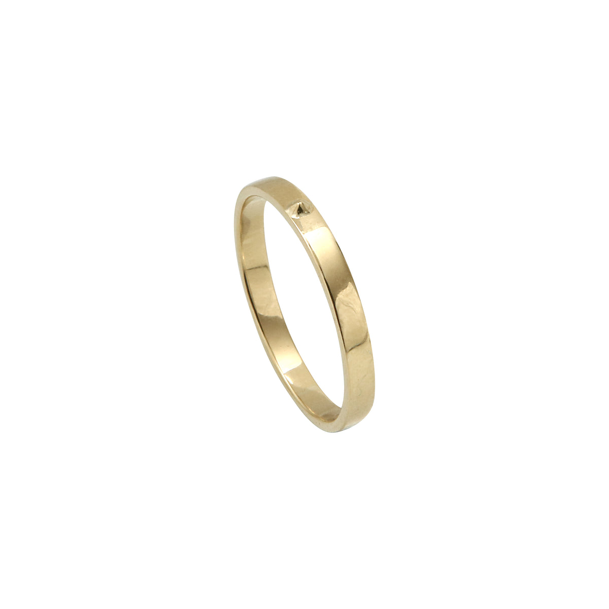 Bijou simple, fin et éthique : bague en or avec diamant