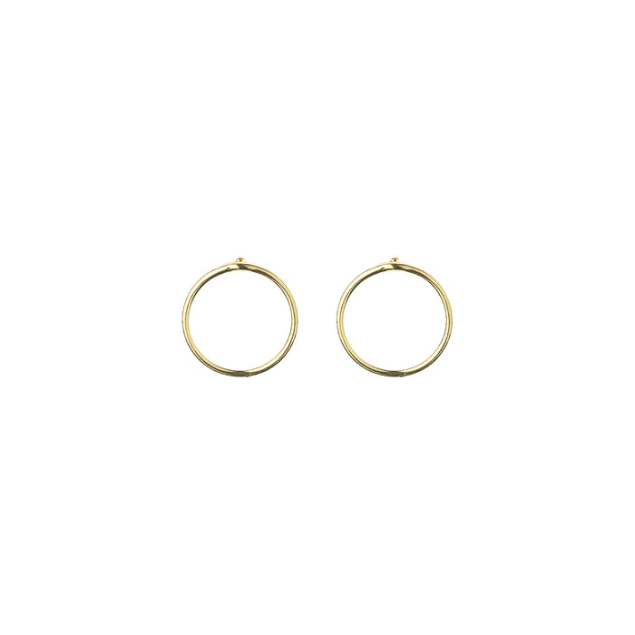 Gold-Plated Silver Small Circle Earrings by Aurore Havenne
