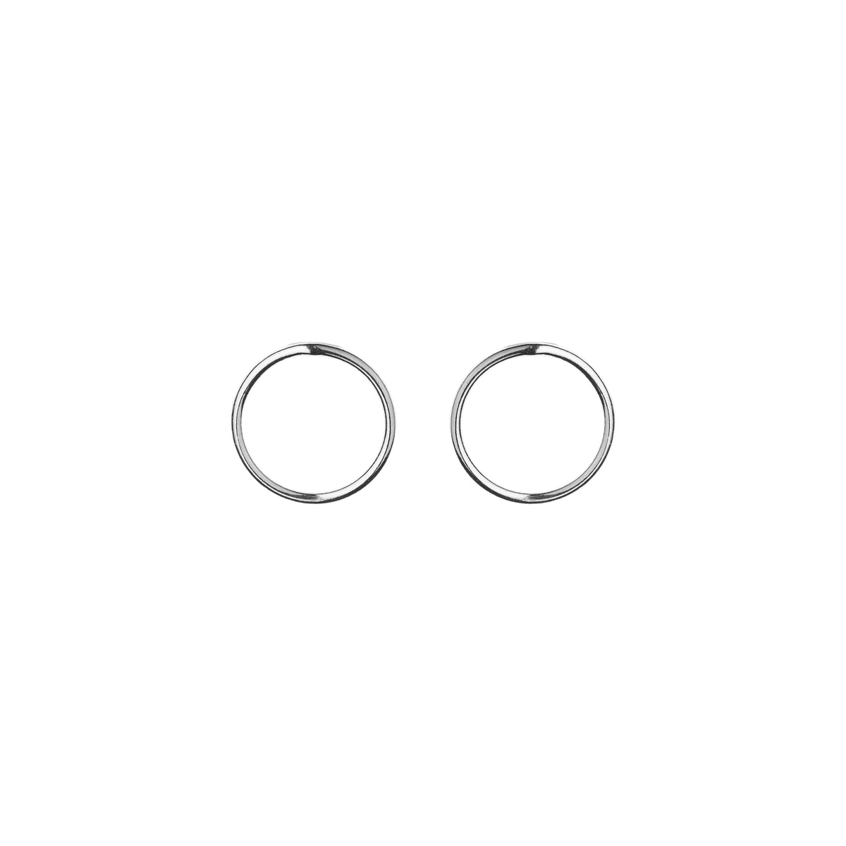 Silver Small Circle Earrings by Aurore Havenne