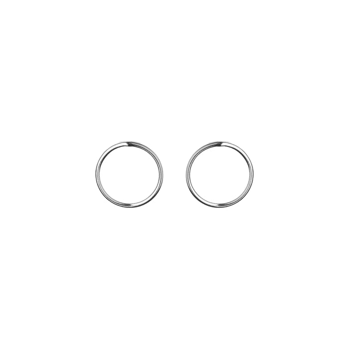 Silver Small Circle Earrings by Aurore Havenne