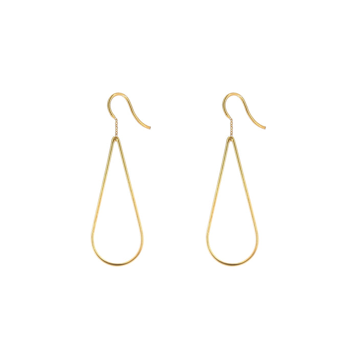 Gold-Plated Silver Raindrops Earrings by timeless jewelry designer Aurore Havenne