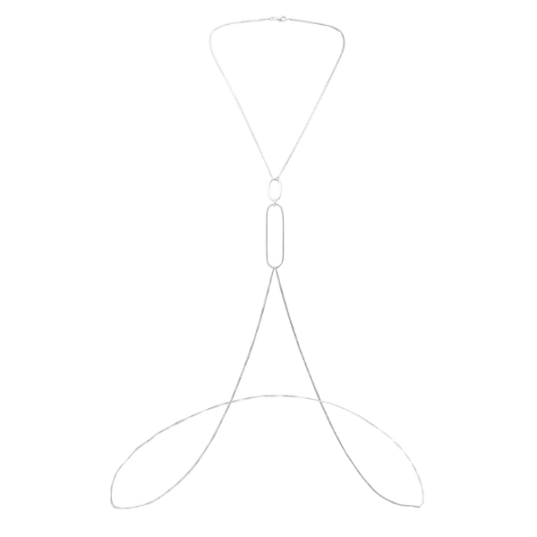 chaine de corps en argent tendance collection voluptueuse aphéléia bijouterie belge et créations artisanales