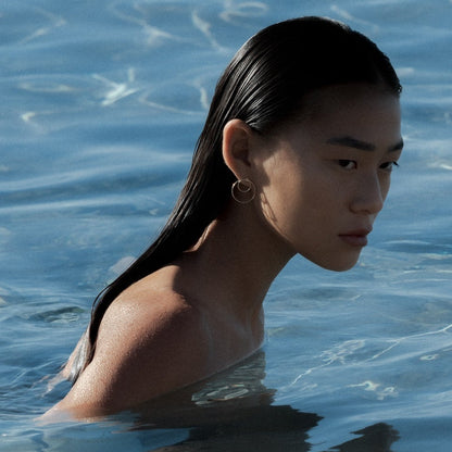 Boucles d'oreilles Double Circle Vermeil