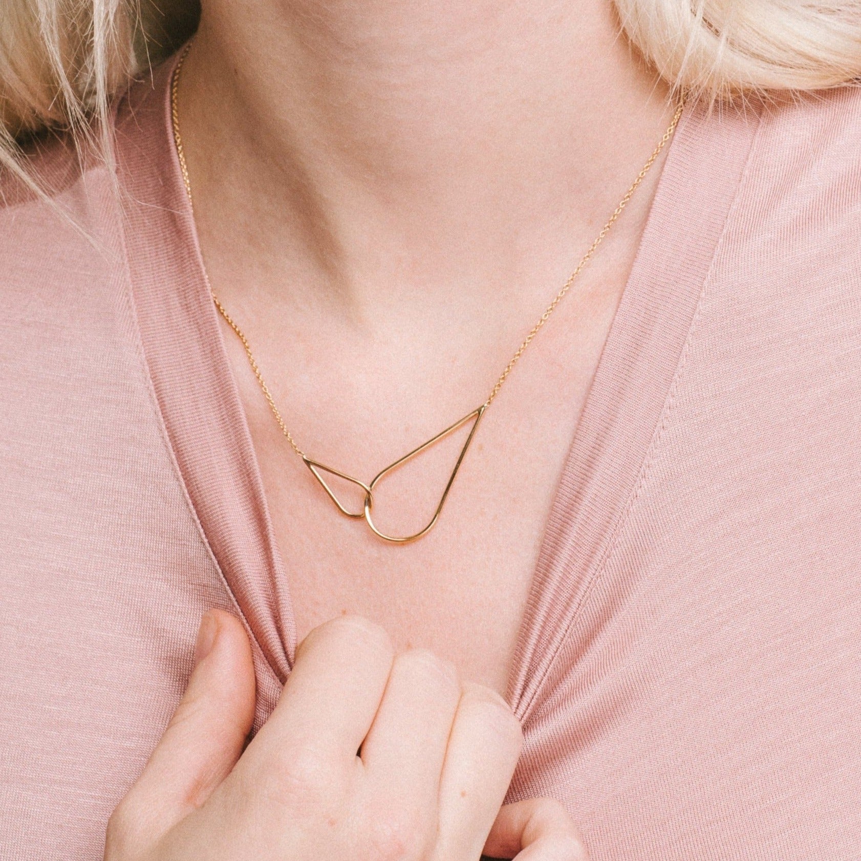 Gold-Plated Silver Raindrops Necklace by Aurore Havenne