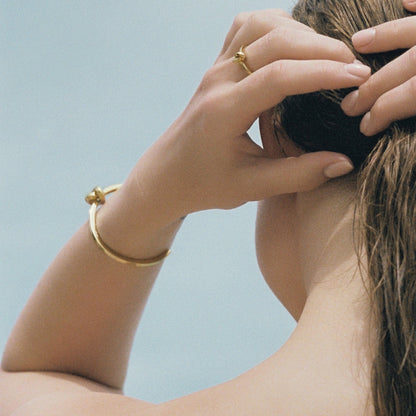 Verguld Zilveren Open Knot Armband