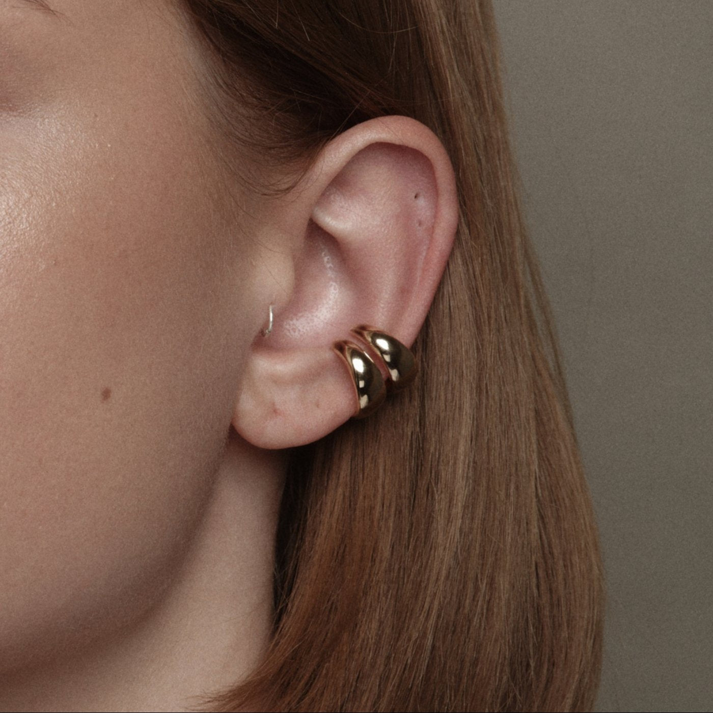 Gold-Plated Silver Bubble Earcuff