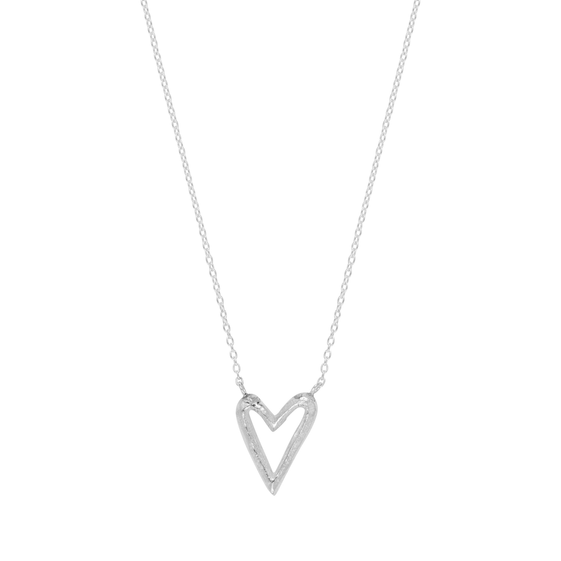 Sterling Silver Small Heart Necklace by Aurore Havenne