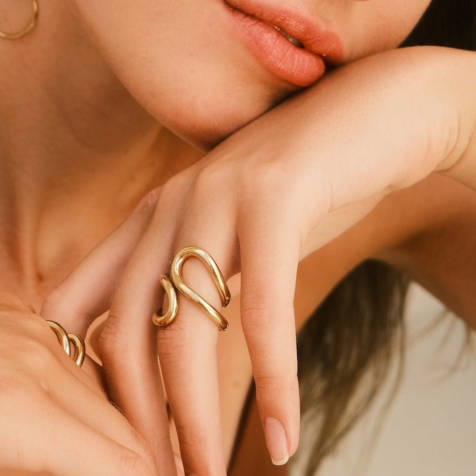 Gold Plated Silver Infinity Ring n°2