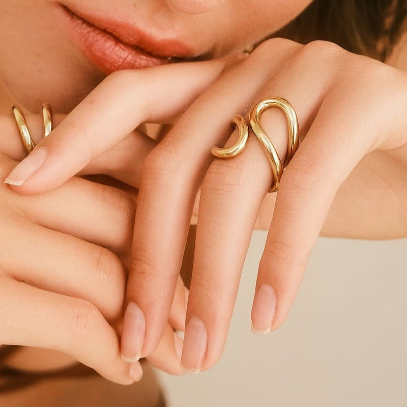 Gold-Plated Silver Infinity Ring n°2