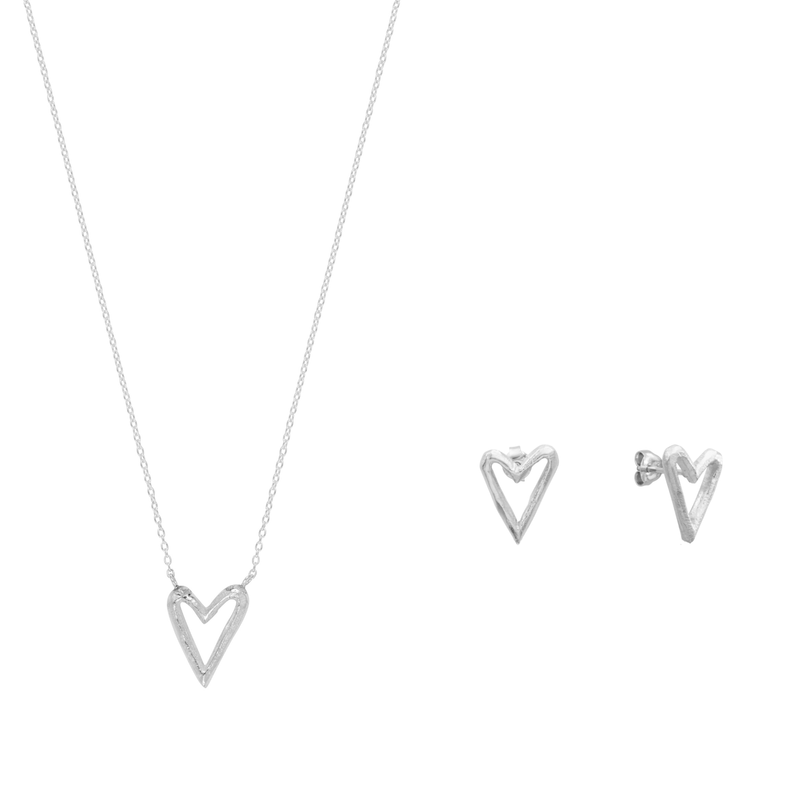 The Unique Love duo - Earrings & Necklace