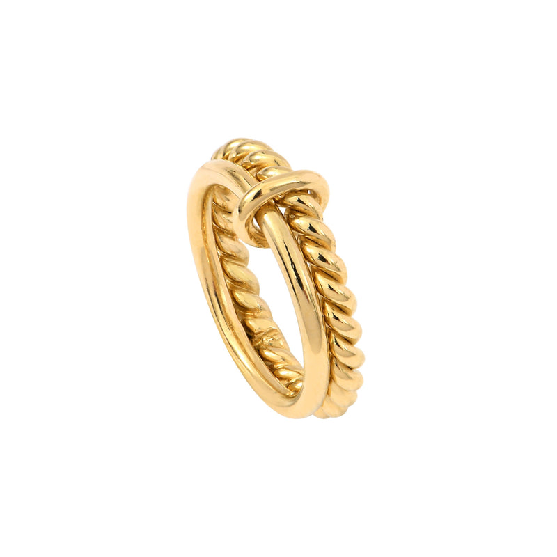 Gold plated silver Ellis Ring by Belgian jewelry designer Aurore Havenne