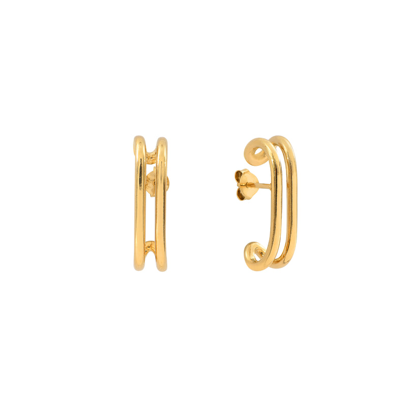 Gold plated silver Hécate Earrings by Aurore Havenne