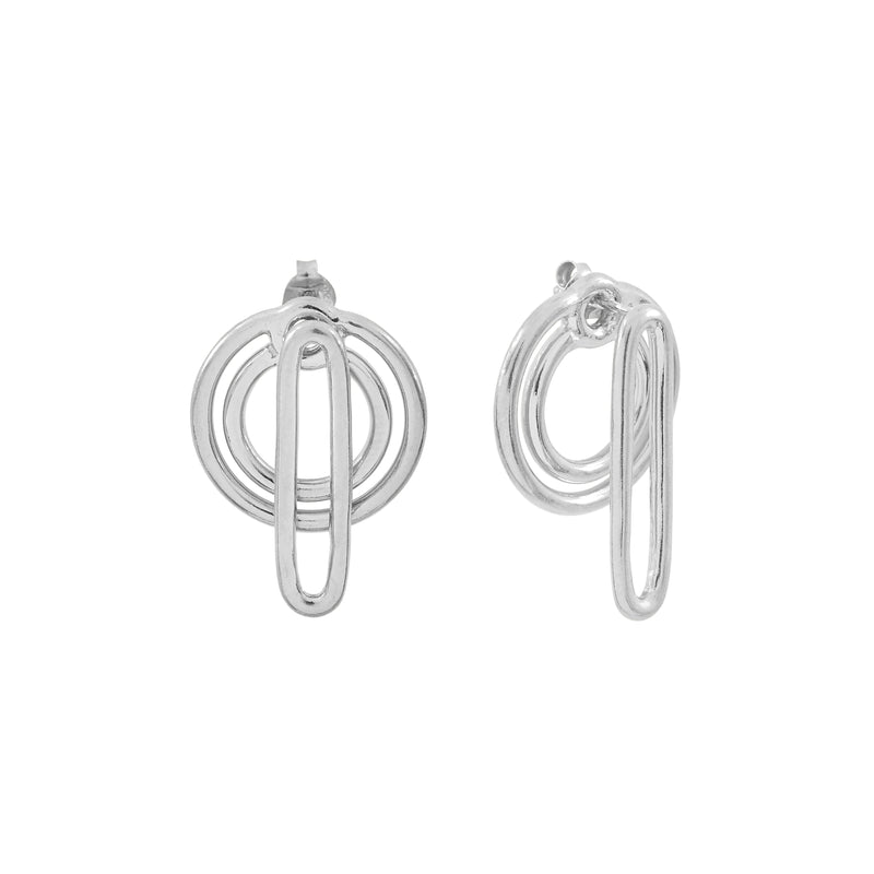 Silver Séléné Earrings by Belgian jewelry designer Aurore Havenne