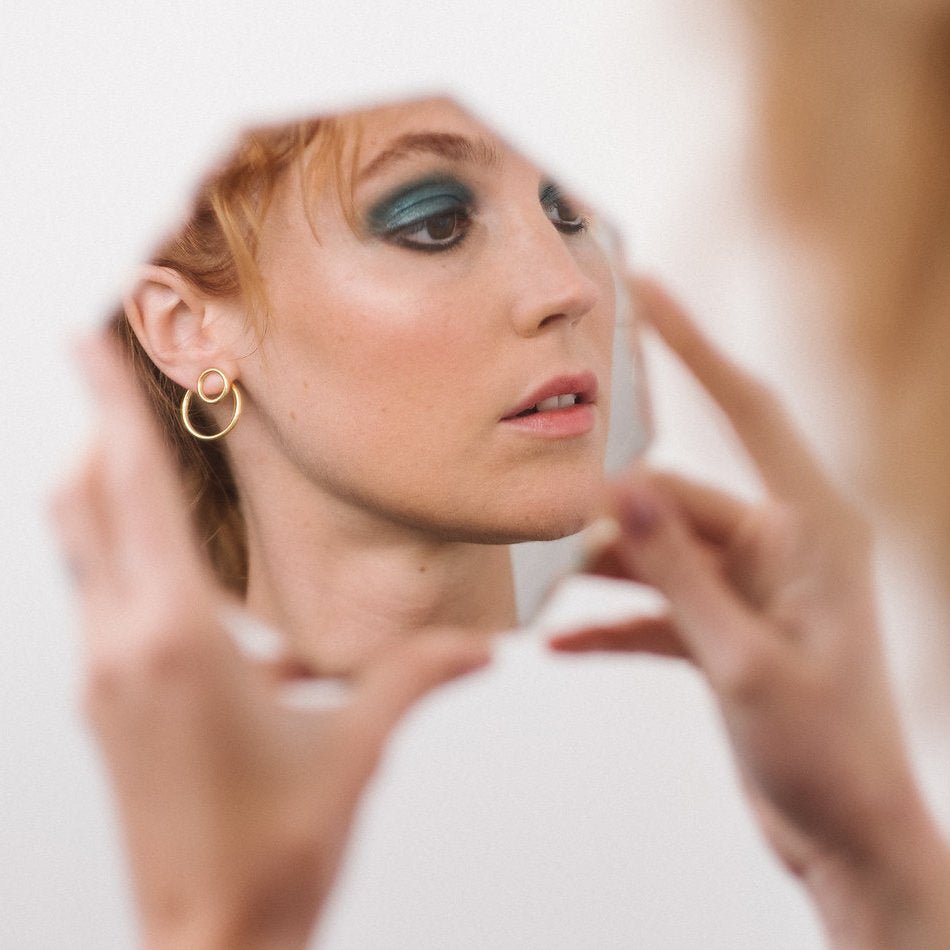 Gold-Plated Silver Calista Ombrée Earrings by Belgian jewelry designer Aurore Havenne