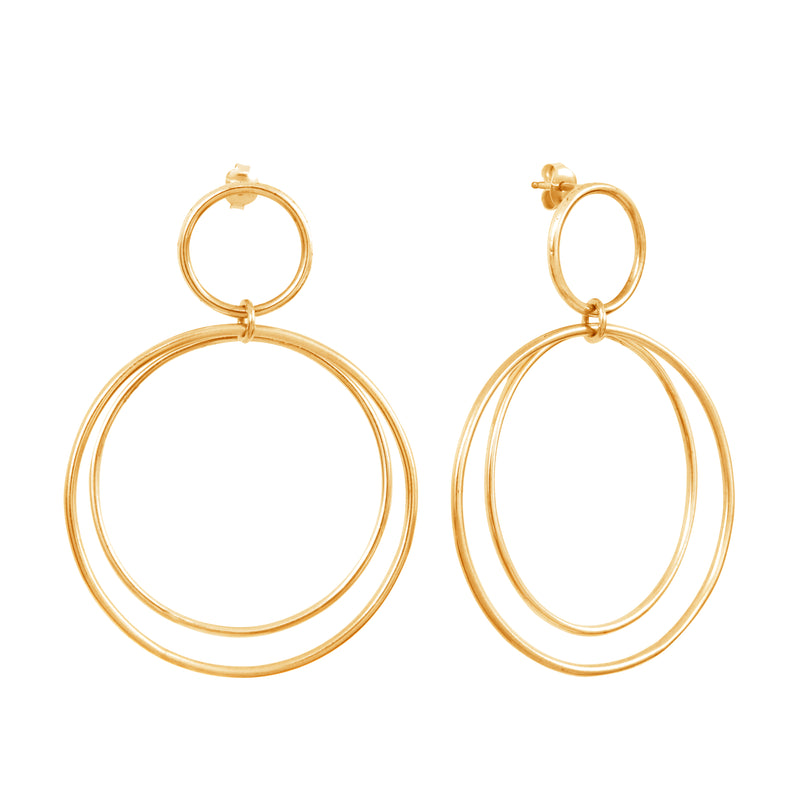 Gold Plated Silver Calista Versatile Minimalist Earrings by the Belgian jewelry designer Aurore Havenne