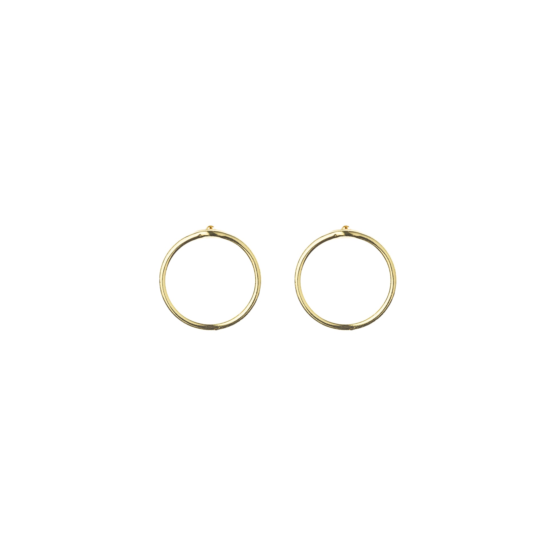 Gold-Plated Silver Small Circle Earrings by Aurore Havenne