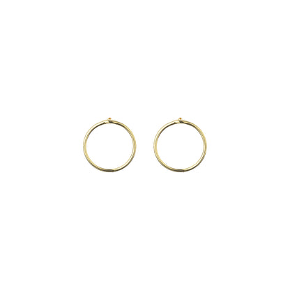 Gold-Plated Silver Small Circle Earrings by Aurore Havenne