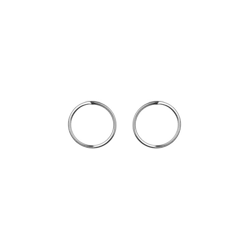 Silver Small Circle Earrings