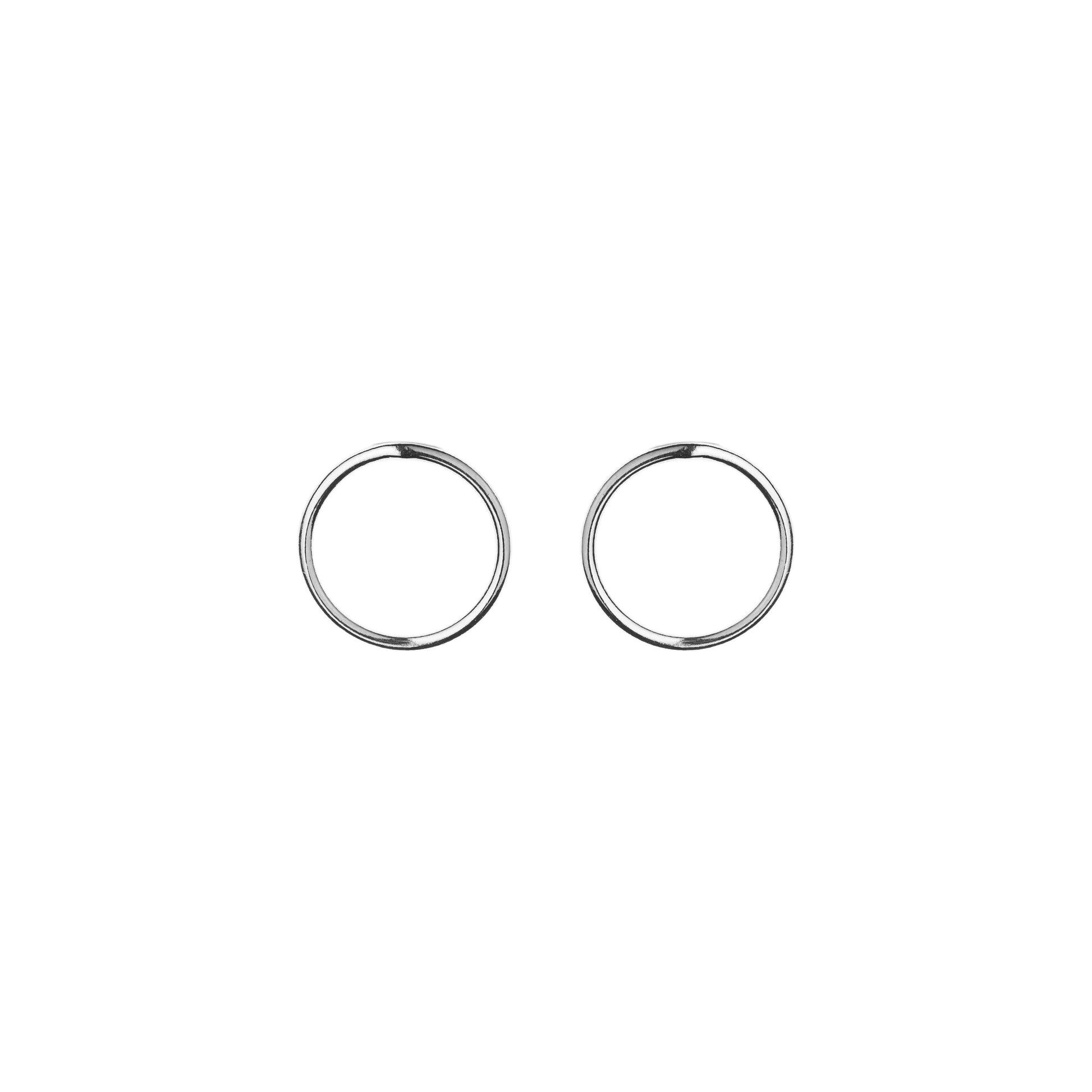 Silver Small Circle Earrings by Aurore Havenne