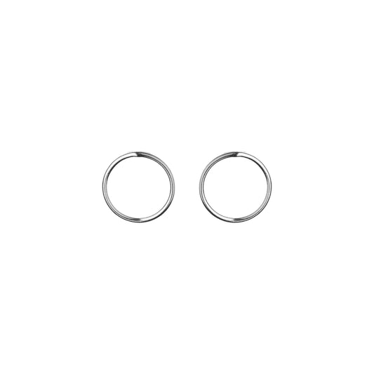 Silver Small Circle Earrings by Aurore Havenne