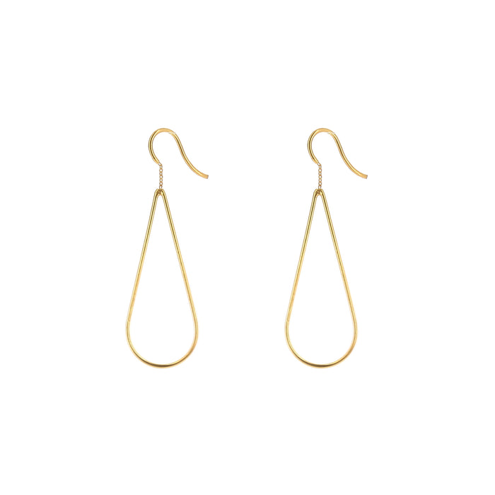 Gold Plated Silver Raindrops Earrings by timeless jewelry designer Aurore Havenne