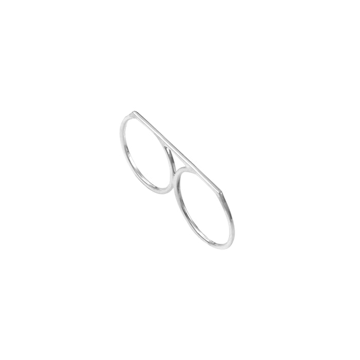 Silver Wire Double Ring 1mm