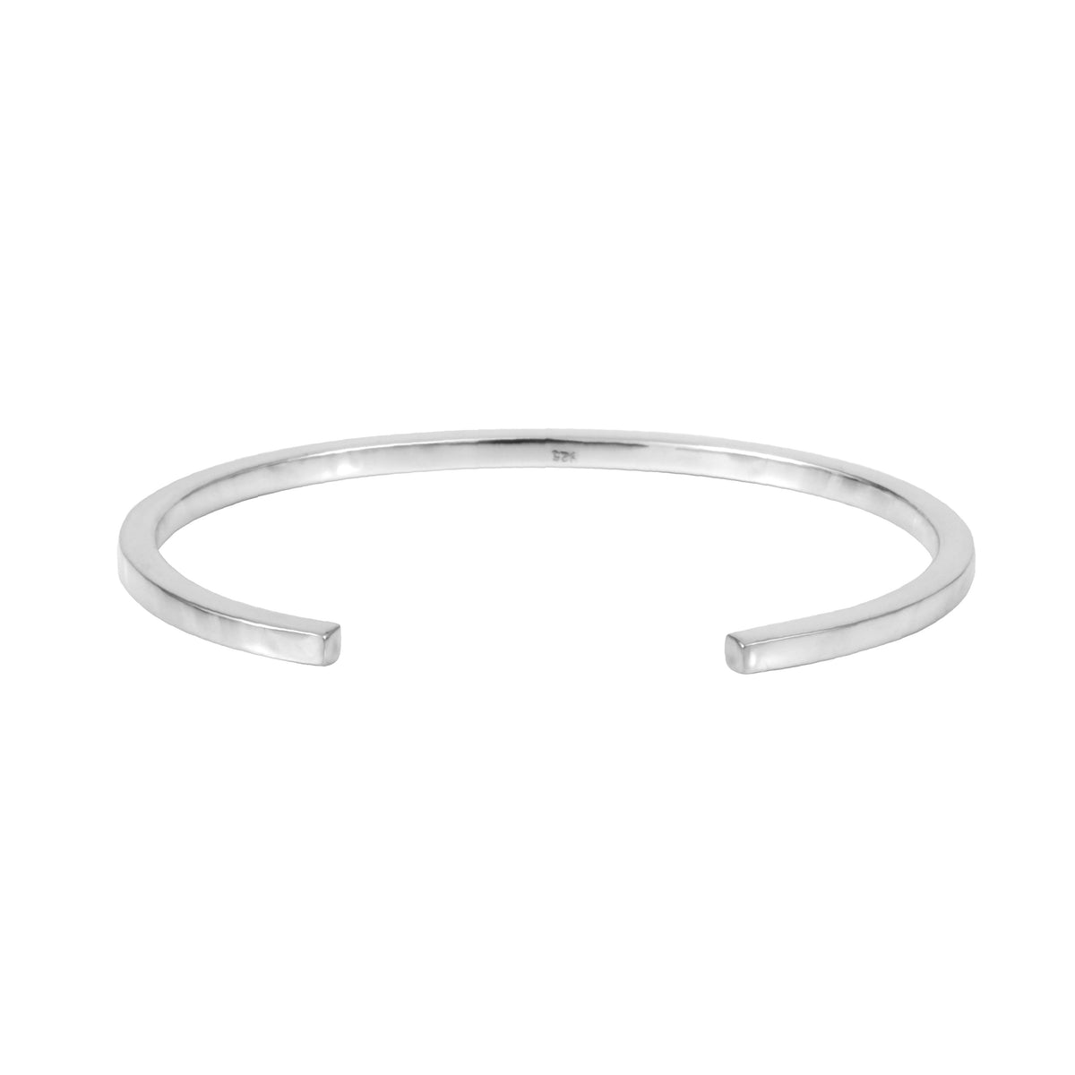 Silver Wire Open Bracelet 3mm