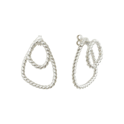 Silver Héméra Ombrée Earrings Twist by Aurore Havenne