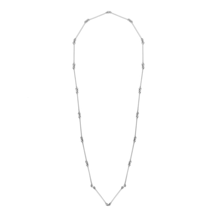 Silver Lou Necklace 70cm by Belgian jewelry brand Aurore Havenne