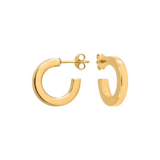 Gold-Plated Silver Wire Earrings 3mm by Aurore Havenne