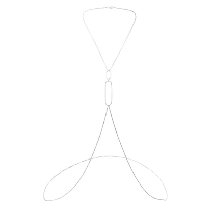 chaine de corps en argent tendance collection voluptueuse aphéléia bijouterie belge et créations artisanales